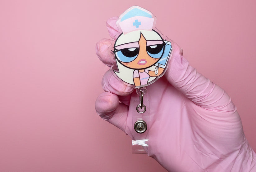 Baddie Nurse Bubbles Badge