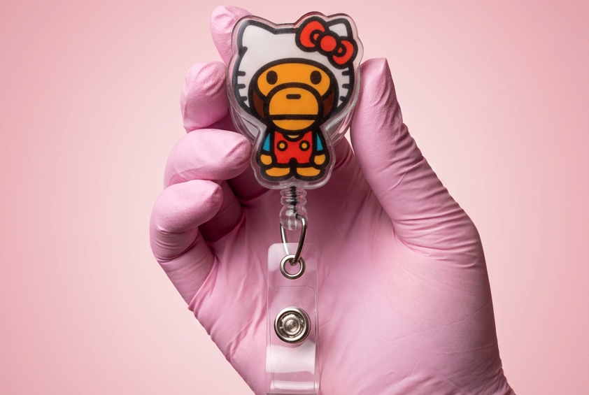 Bape X Kitty Badge