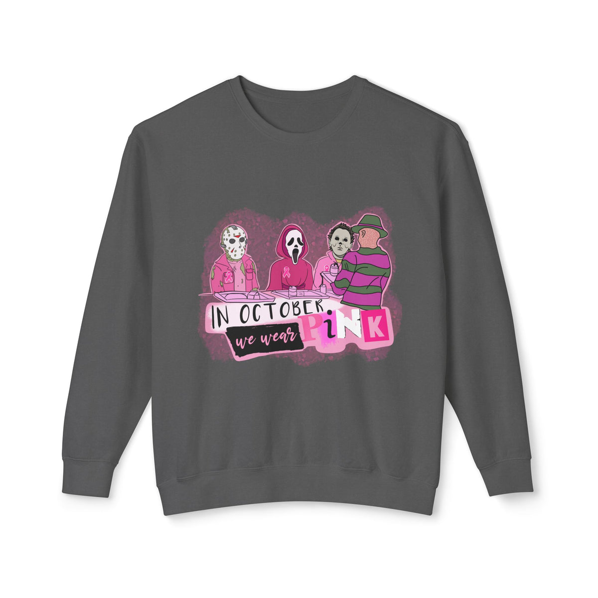 October Vibes Crewneck Sweatshirt, Unisex Fall Fashion, Breast Cancer Awareness, Halloween Gift, Cozy Casual Wear