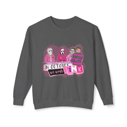 October Vibes Crewneck Sweatshirt, Unisex Fall Fashion, Breast Cancer Awareness, Halloween Gift, Cozy Casual Wear
