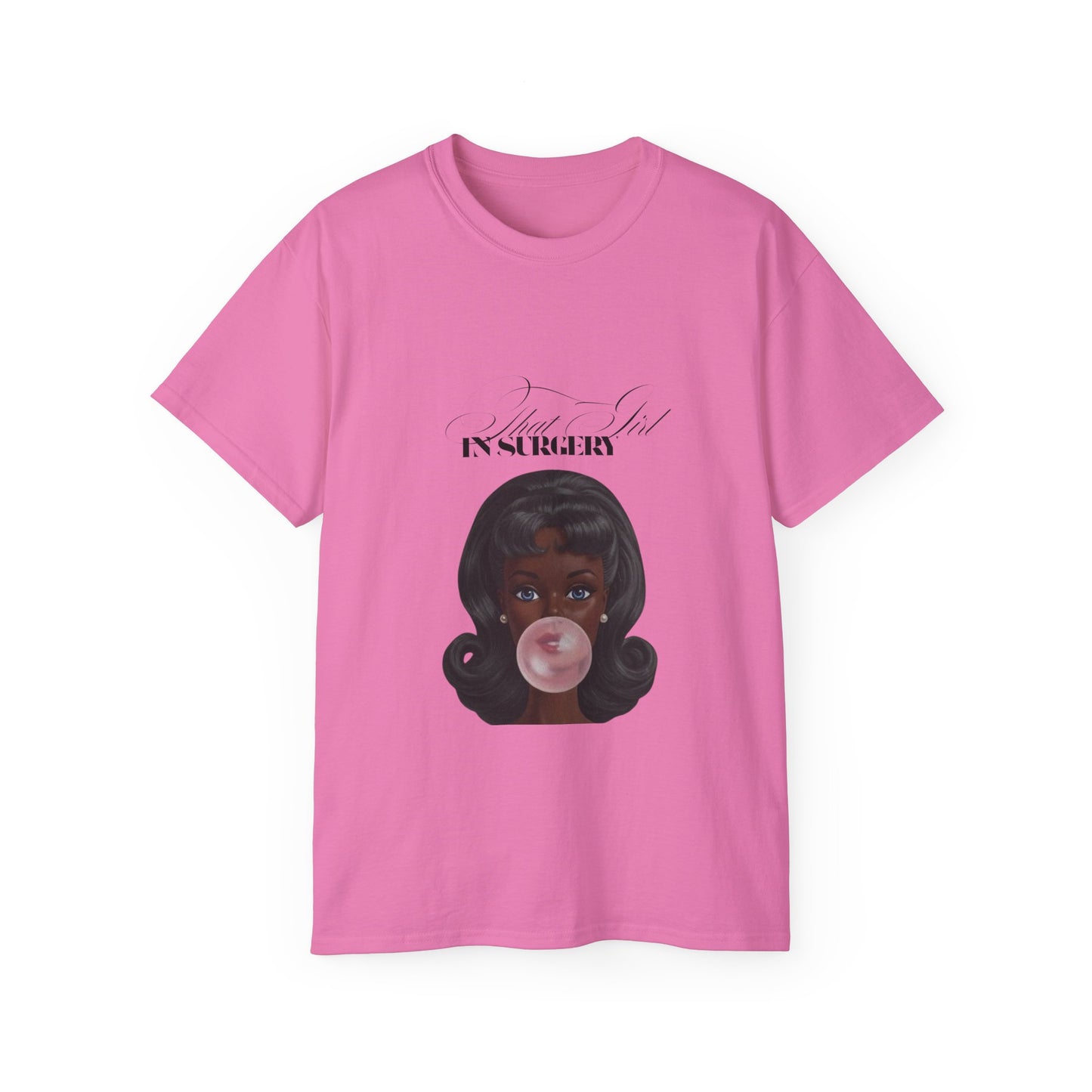 Vintage Bubblegum Barbie Tee — "That Girl in Surgery" Graphic T-Shirt