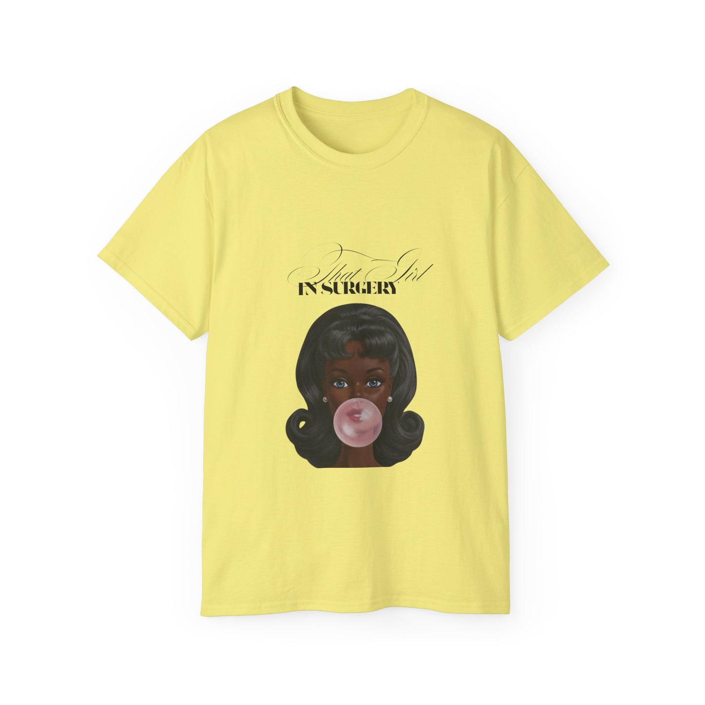 Vintage Bubblegum Barbie Tee — "That Girl in Surgery" Graphic T-Shirt