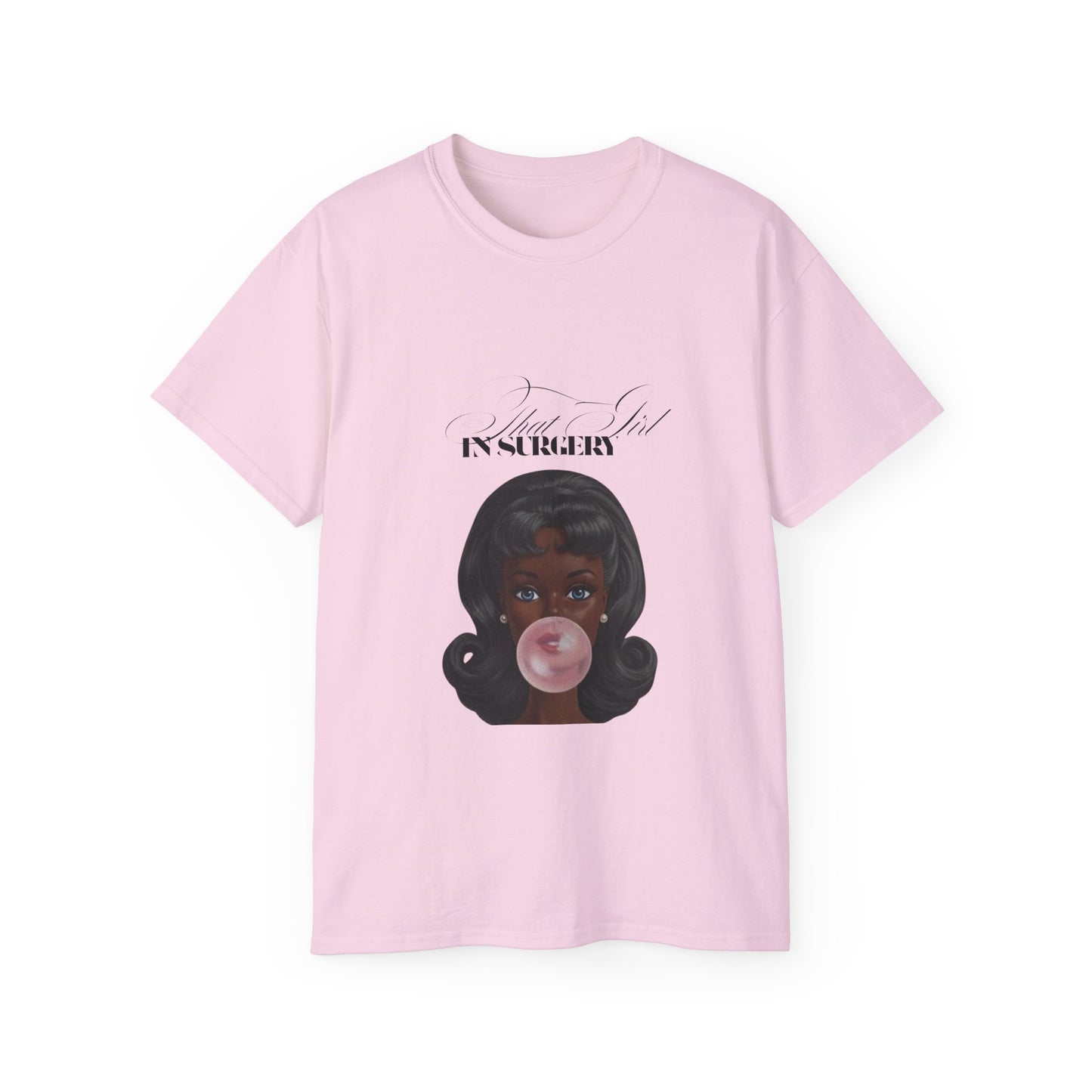 Vintage Bubblegum Barbie Tee — "That Girl in Surgery" Graphic T-Shirt