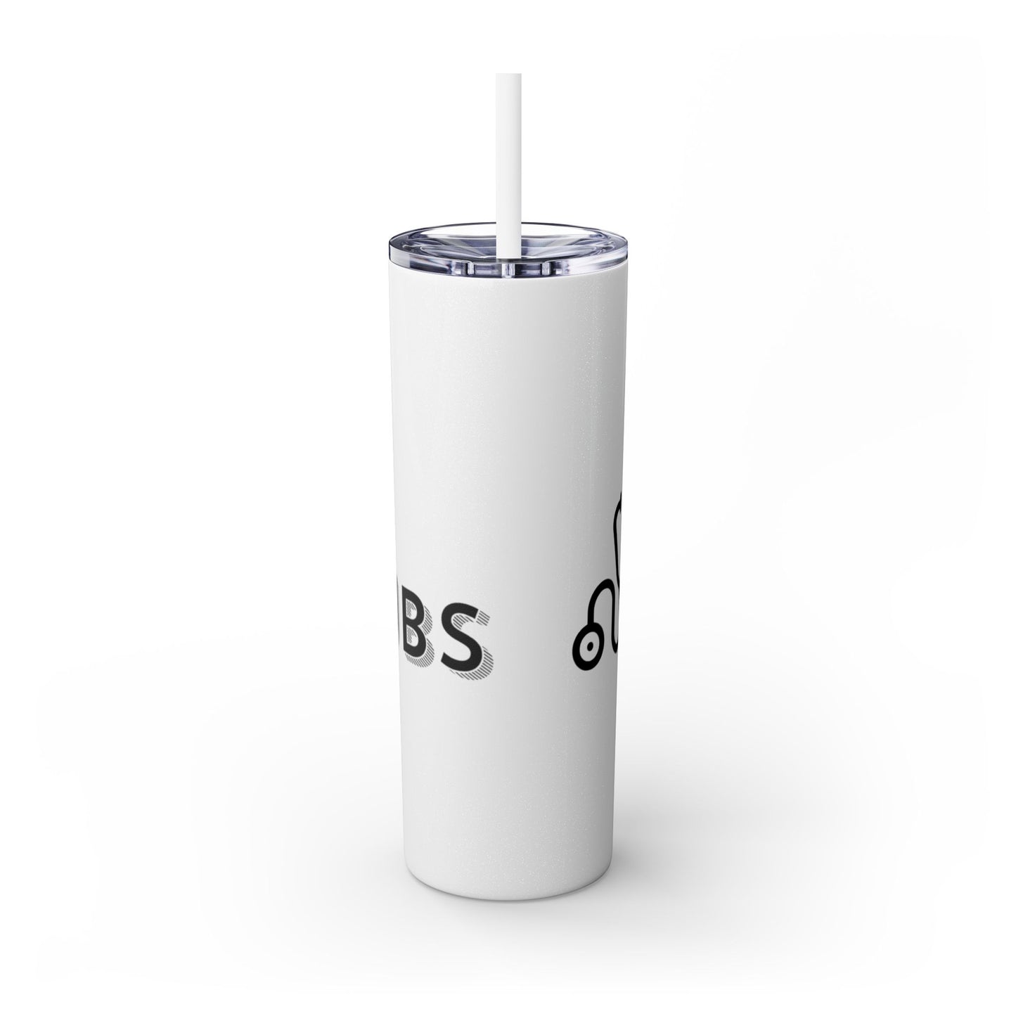 Flyscrubs Skinny Tumbler with Straw, 20oz