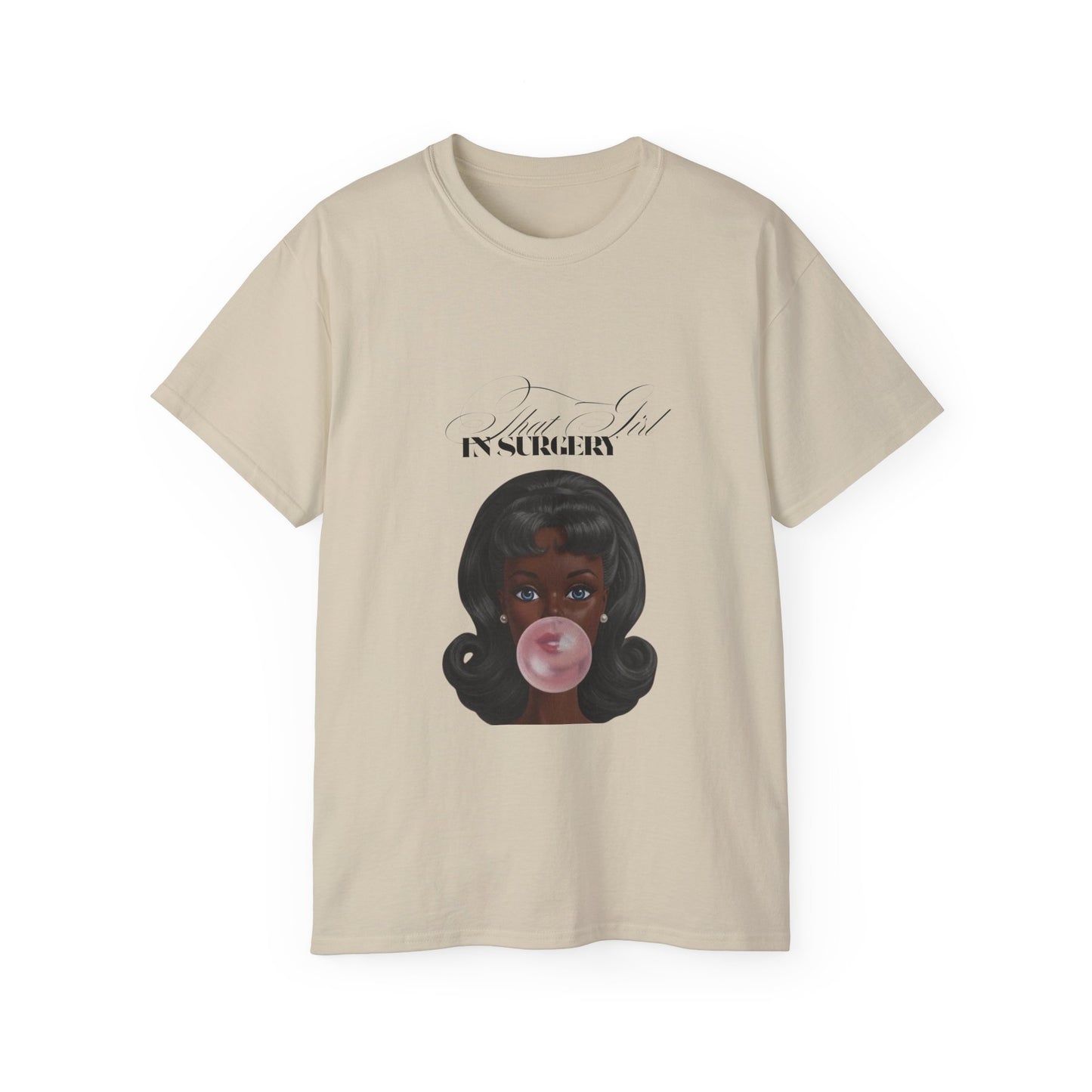 Vintage Bubblegum Barbie Tee — "That Girl in Surgery" Graphic T-Shirt