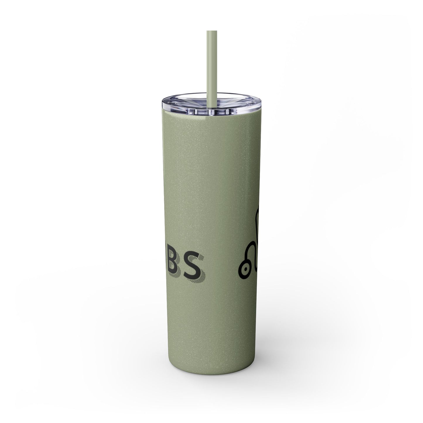 Flyscrubs Skinny Tumbler with Straw, 20oz