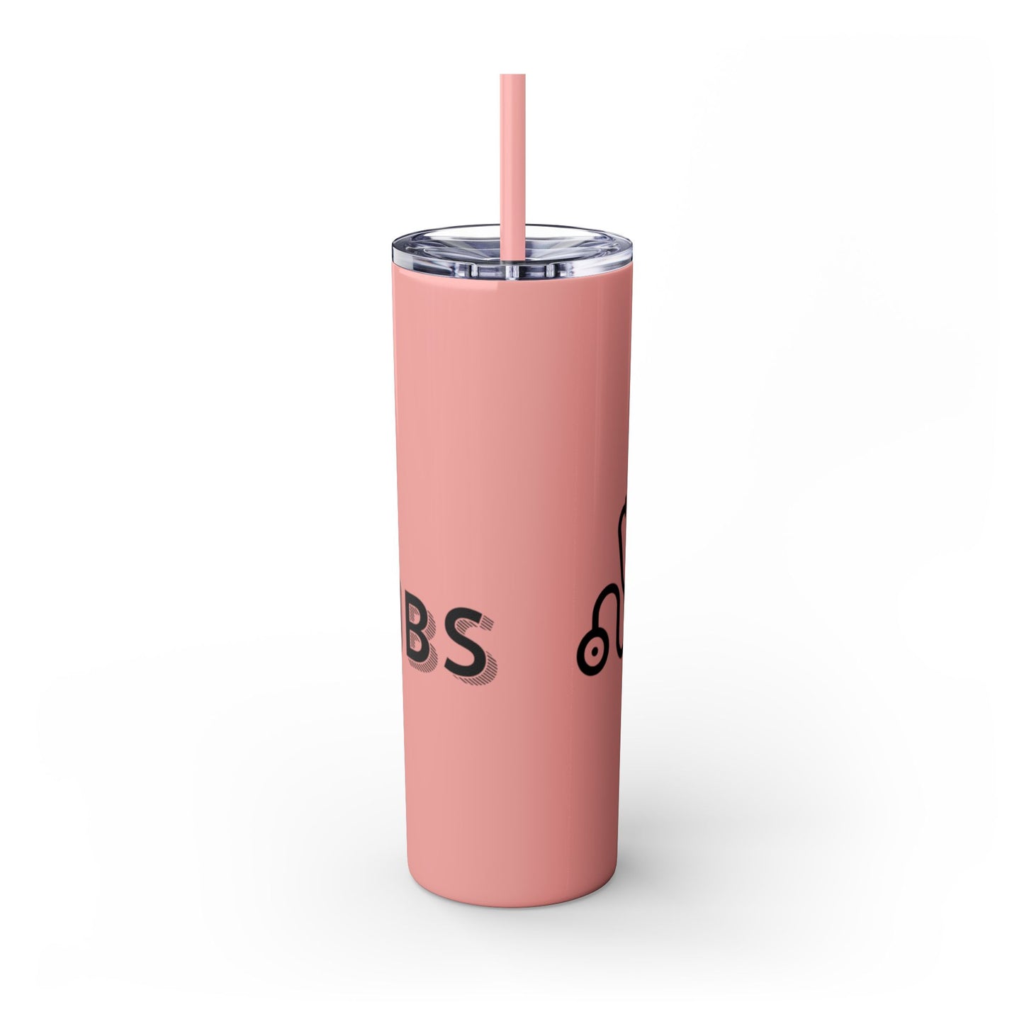 Flyscrubs Skinny Tumbler with Straw, 20oz