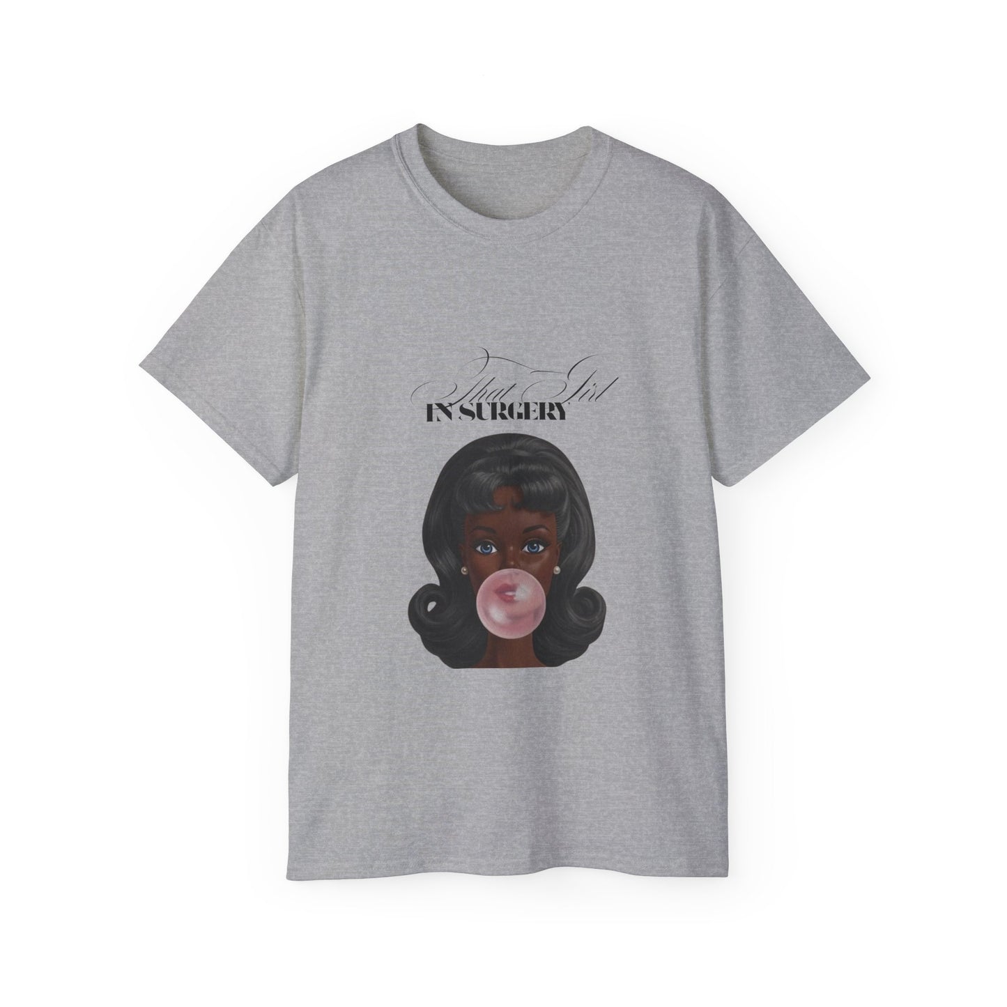 Vintage Bubblegum Barbie Tee — "That Girl in Surgery" Graphic T-Shirt