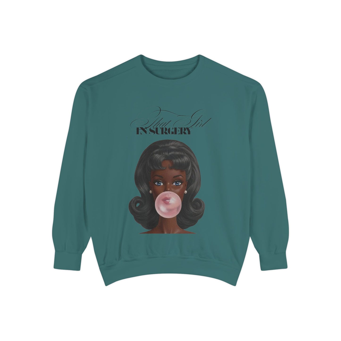 Bubblegum Babe Sweatshirt — Vintage “That Girl In Surgery ” Graphic