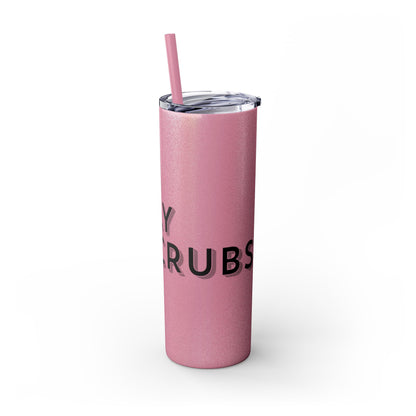 Flyscrubs Skinny Tumbler with Straw, 20oz