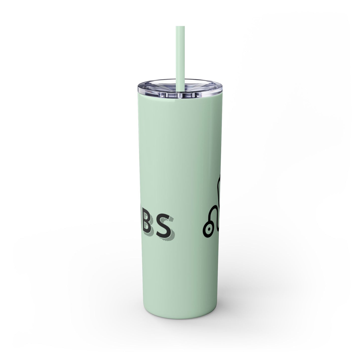 Flyscrubs Skinny Tumbler with Straw, 20oz