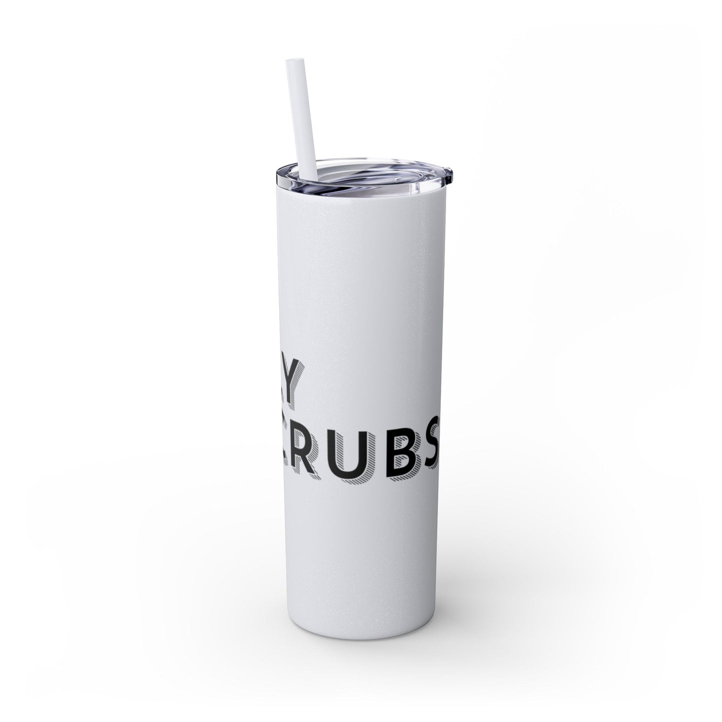 Flyscrubs Skinny Tumbler with Straw, 20oz