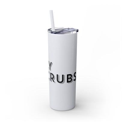Flyscrubs Skinny Tumbler with Straw, 20oz