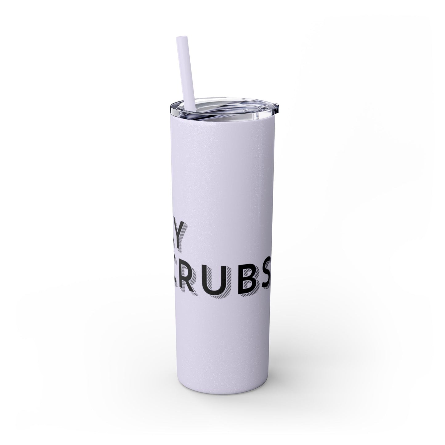 Flyscrubs Skinny Tumbler with Straw, 20oz