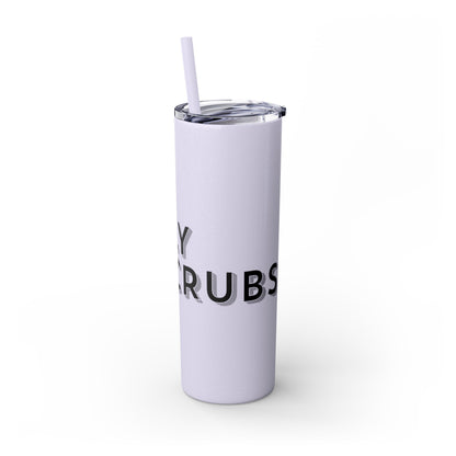 Flyscrubs Skinny Tumbler with Straw, 20oz