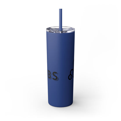 Flyscrubs Skinny Tumbler with Straw, 20oz
