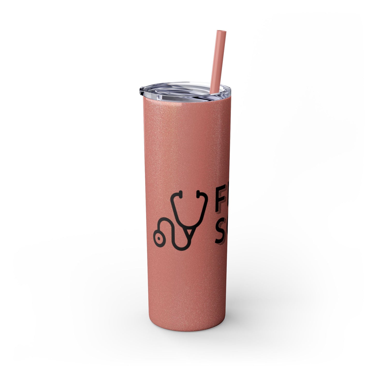 Flyscrubs Skinny Tumbler with Straw, 20oz