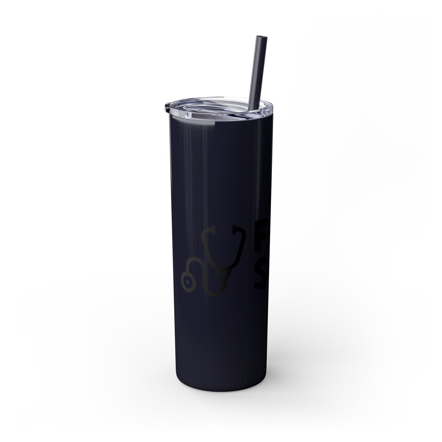 Flyscrubs Skinny Tumbler with Straw, 20oz