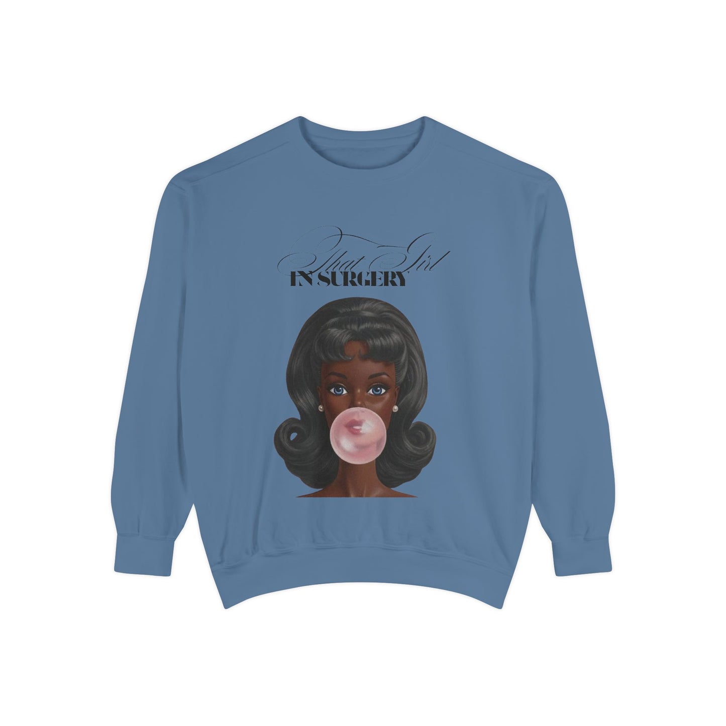 Bubblegum Babe Sweatshirt — Vintage “That Girl In Surgery ” Graphic