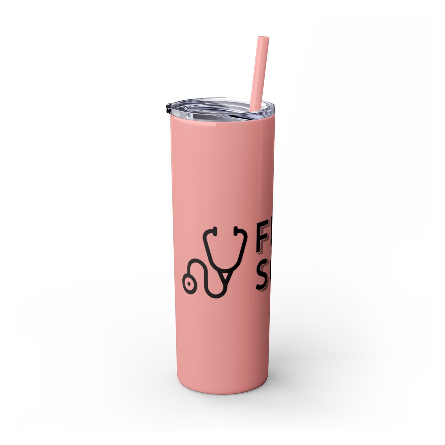 Flyscrubs Skinny Tumbler with Straw, 20oz