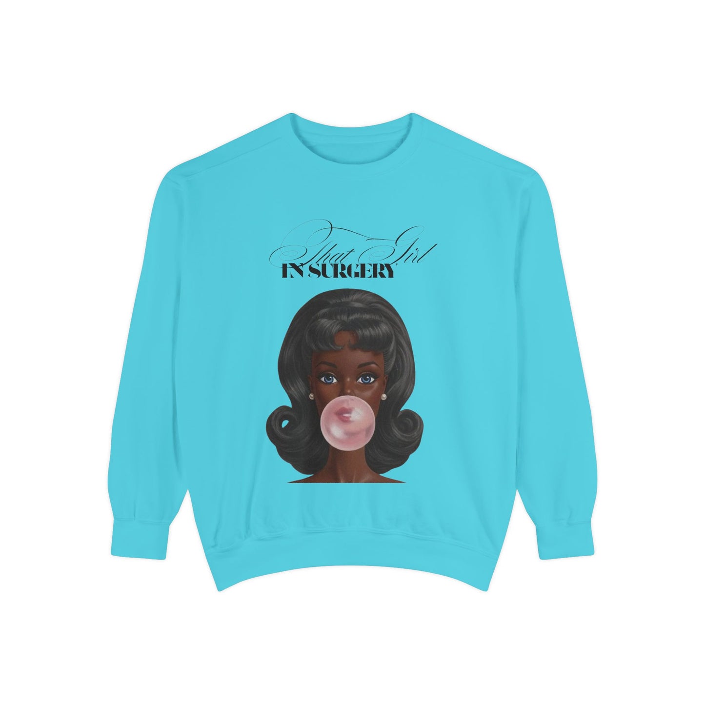 Bubblegum Babe Sweatshirt — Vintage “That Girl In Surgery ” Graphic
