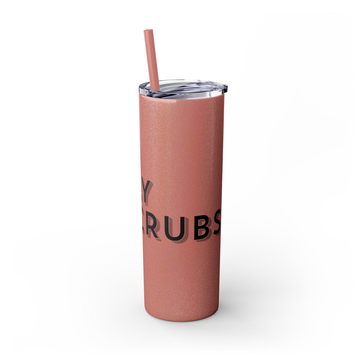 Flyscrubs Skinny Tumbler with Straw, 20oz