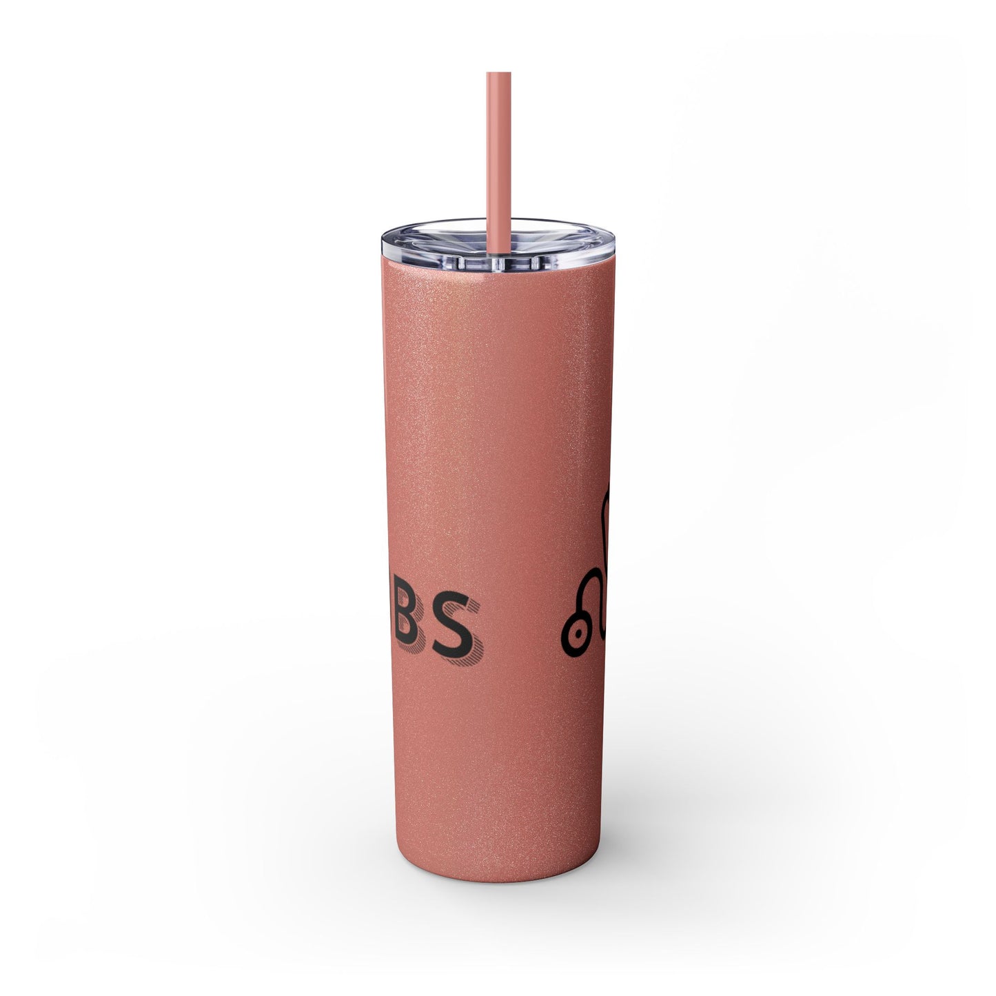 Flyscrubs Skinny Tumbler with Straw, 20oz