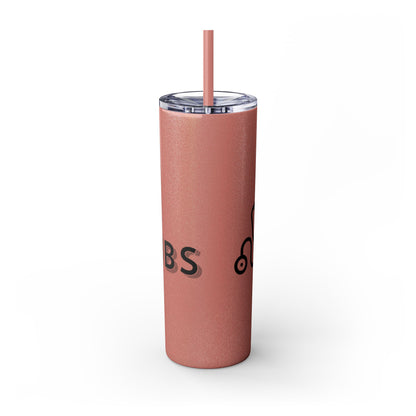 Flyscrubs Skinny Tumbler with Straw, 20oz