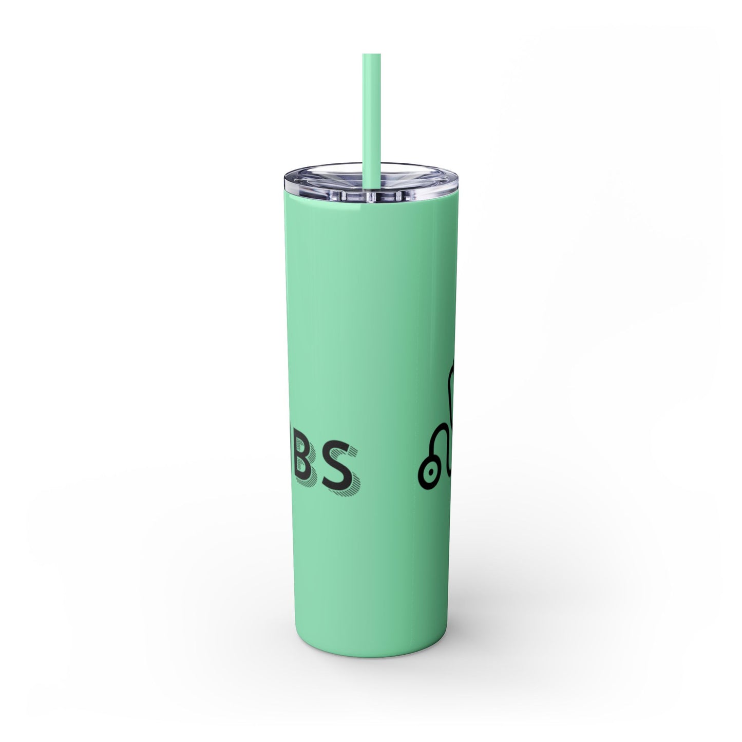Flyscrubs Skinny Tumbler with Straw, 20oz