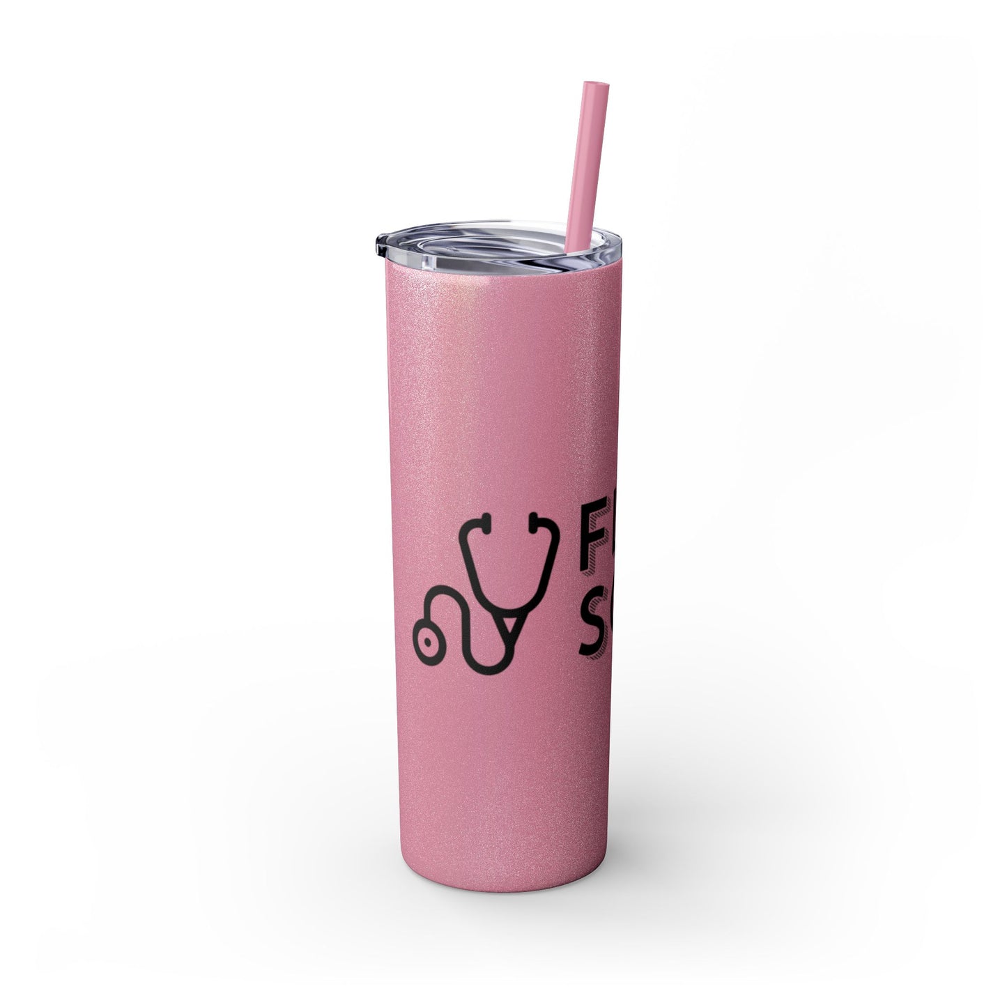 Flyscrubs Skinny Tumbler with Straw, 20oz