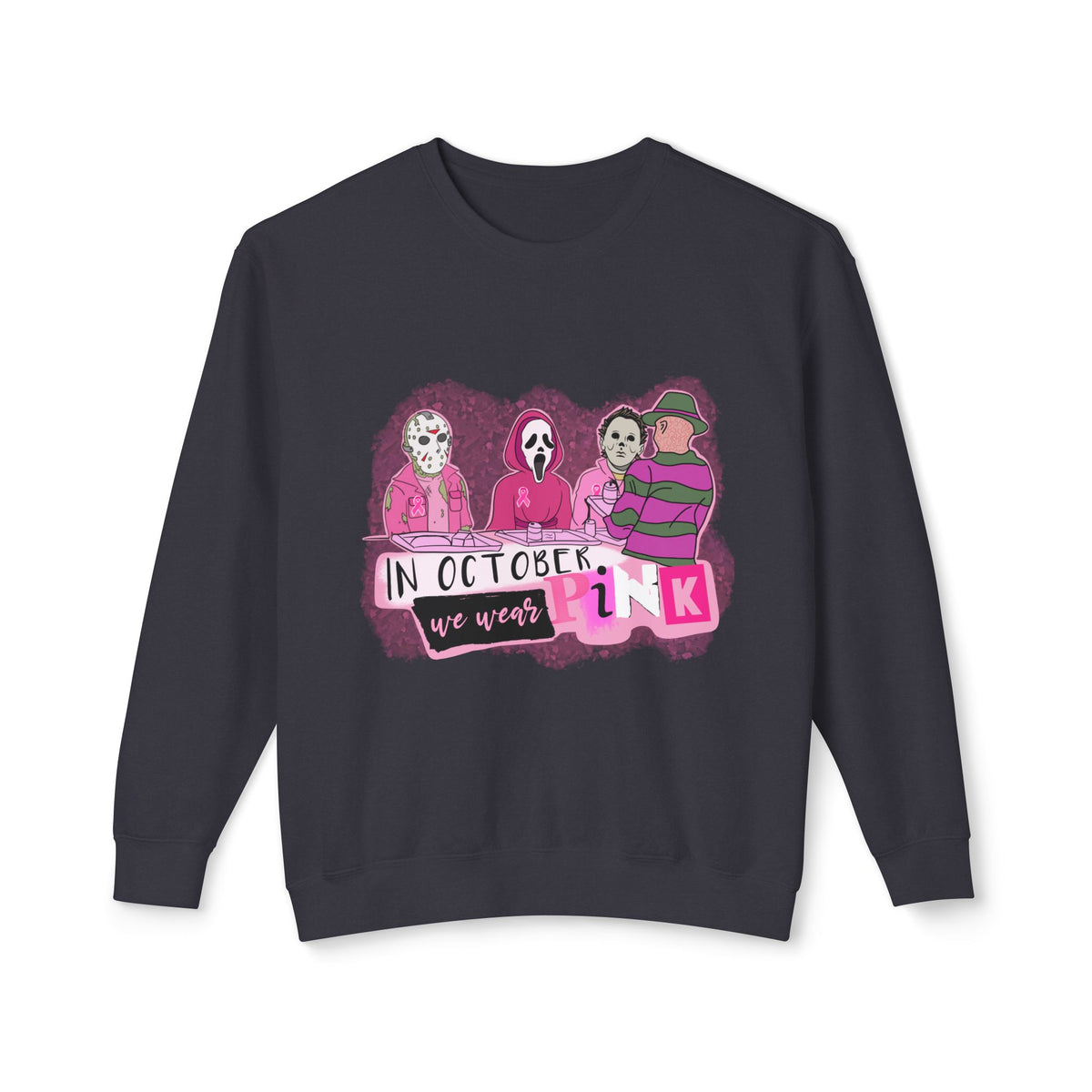 October Vibes Crewneck Sweatshirt, Unisex Fall Fashion, Breast Cancer Awareness, Halloween Gift, Cozy Casual Wear