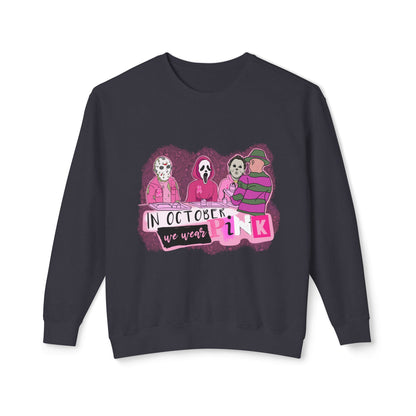 October Vibes Crewneck Sweatshirt, Unisex Fall Fashion, Breast Cancer Awareness, Halloween Gift, Cozy Casual Wear