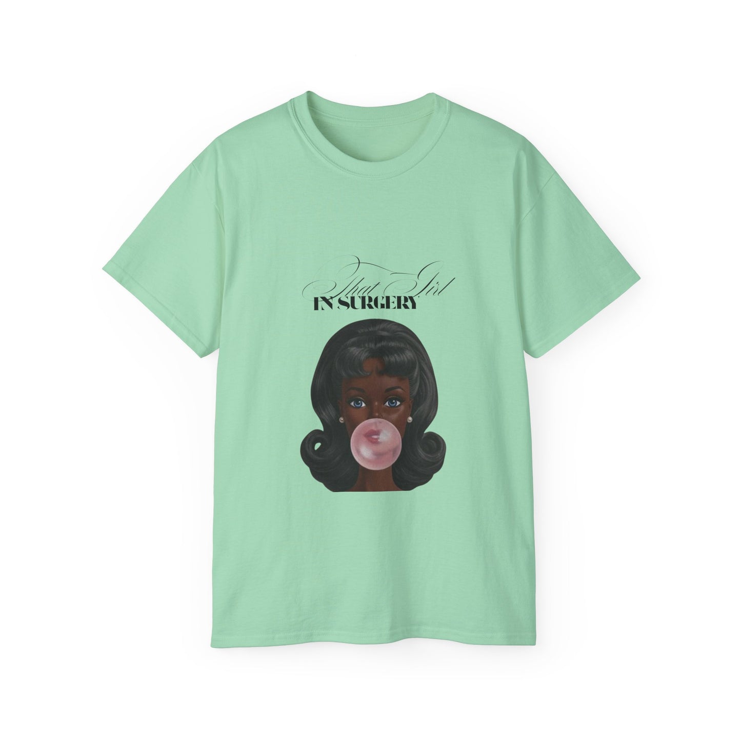 Vintage Bubblegum Barbie Tee — "That Girl in Surgery" Graphic T-Shirt