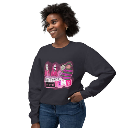 October Vibes Crewneck Sweatshirt, Unisex Fall Fashion, Breast Cancer Awareness, Halloween Gift, Cozy Casual Wear