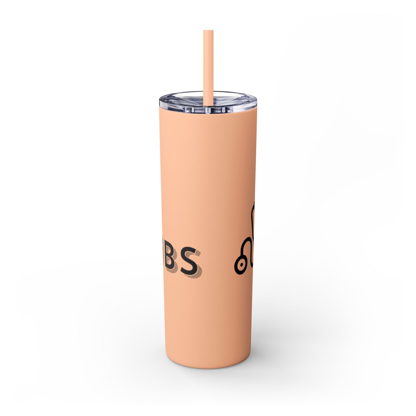Flyscrubs Skinny Tumbler with Straw, 20oz