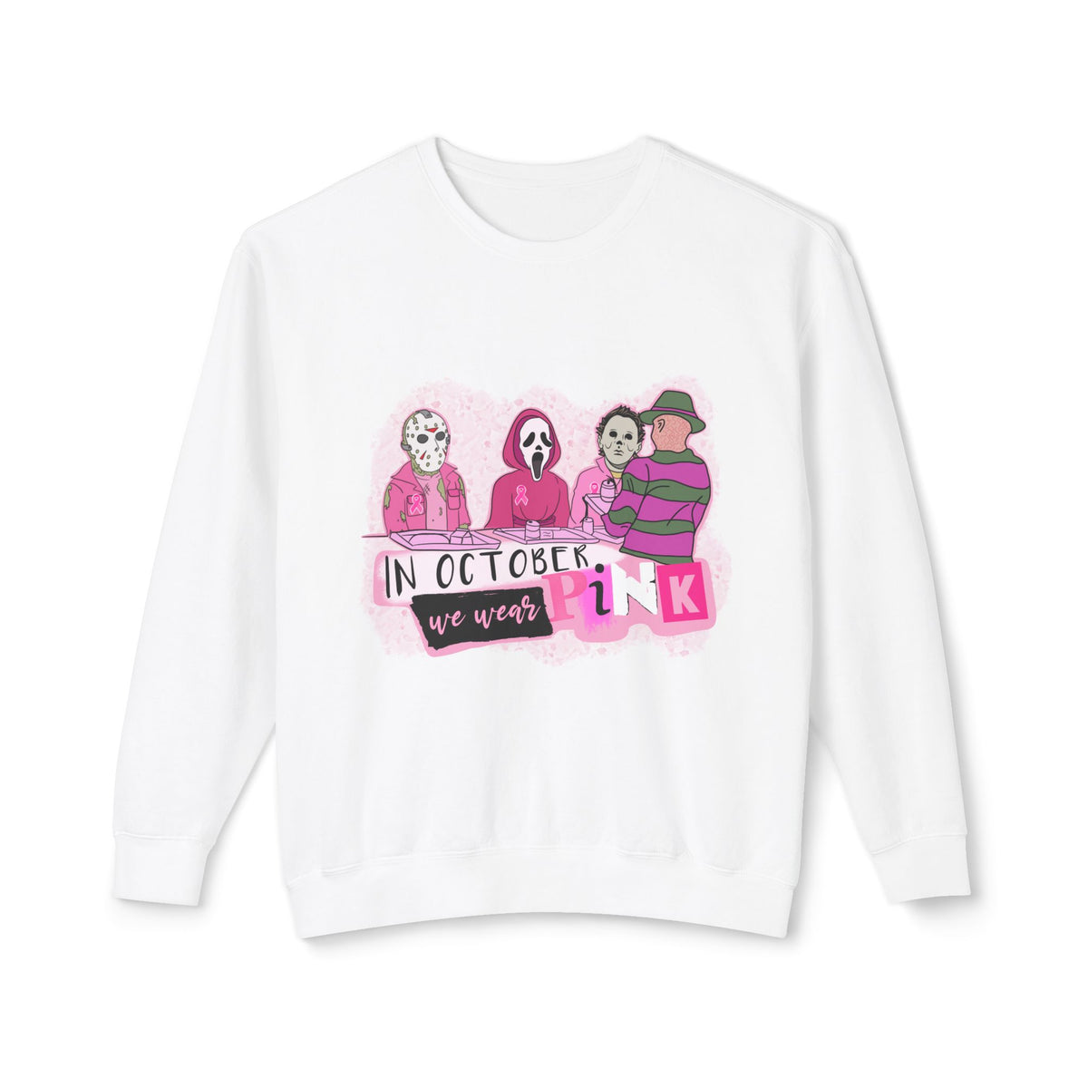 October Vibes Crewneck Sweatshirt, Unisex Fall Fashion, Breast Cancer Awareness, Halloween Gift, Cozy Casual Wear
