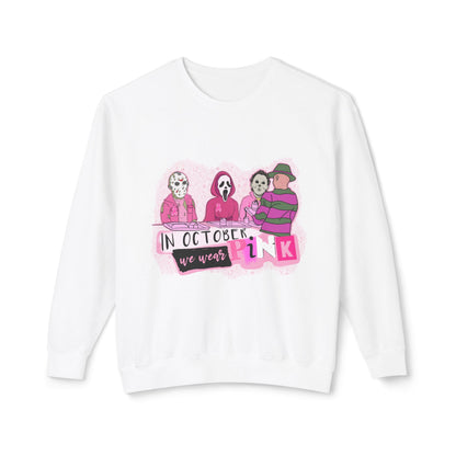 October Vibes Crewneck Sweatshirt, Unisex Fall Fashion, Breast Cancer Awareness, Halloween Gift, Cozy Casual Wear