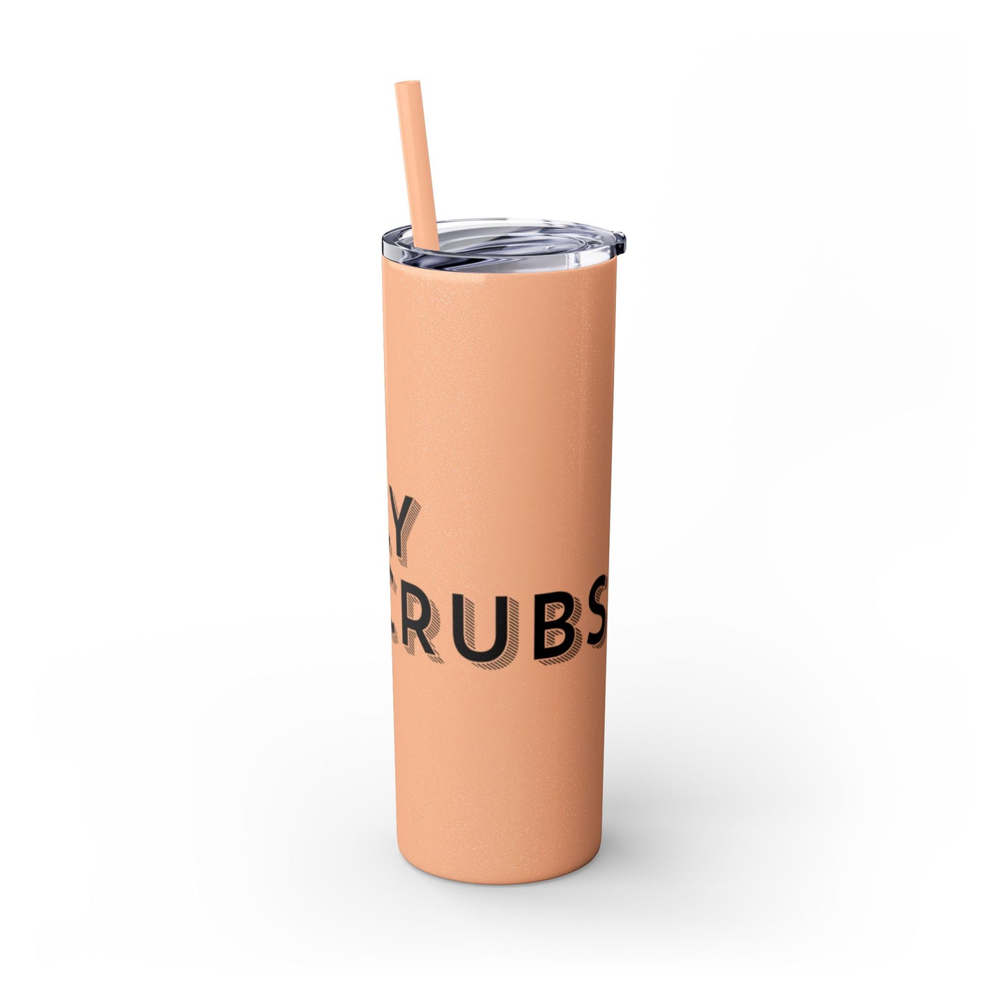 Flyscrubs Skinny Tumbler with Straw, 20oz
