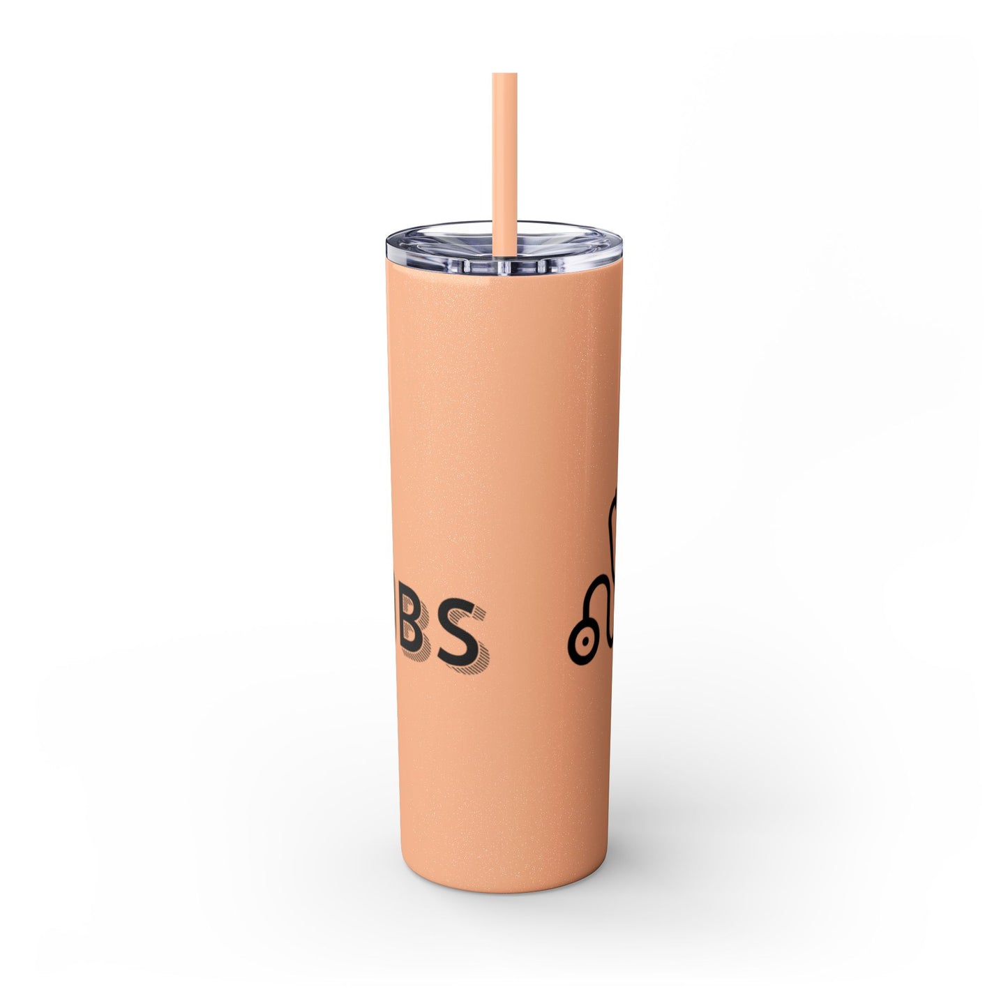 Flyscrubs Skinny Tumbler with Straw, 20oz