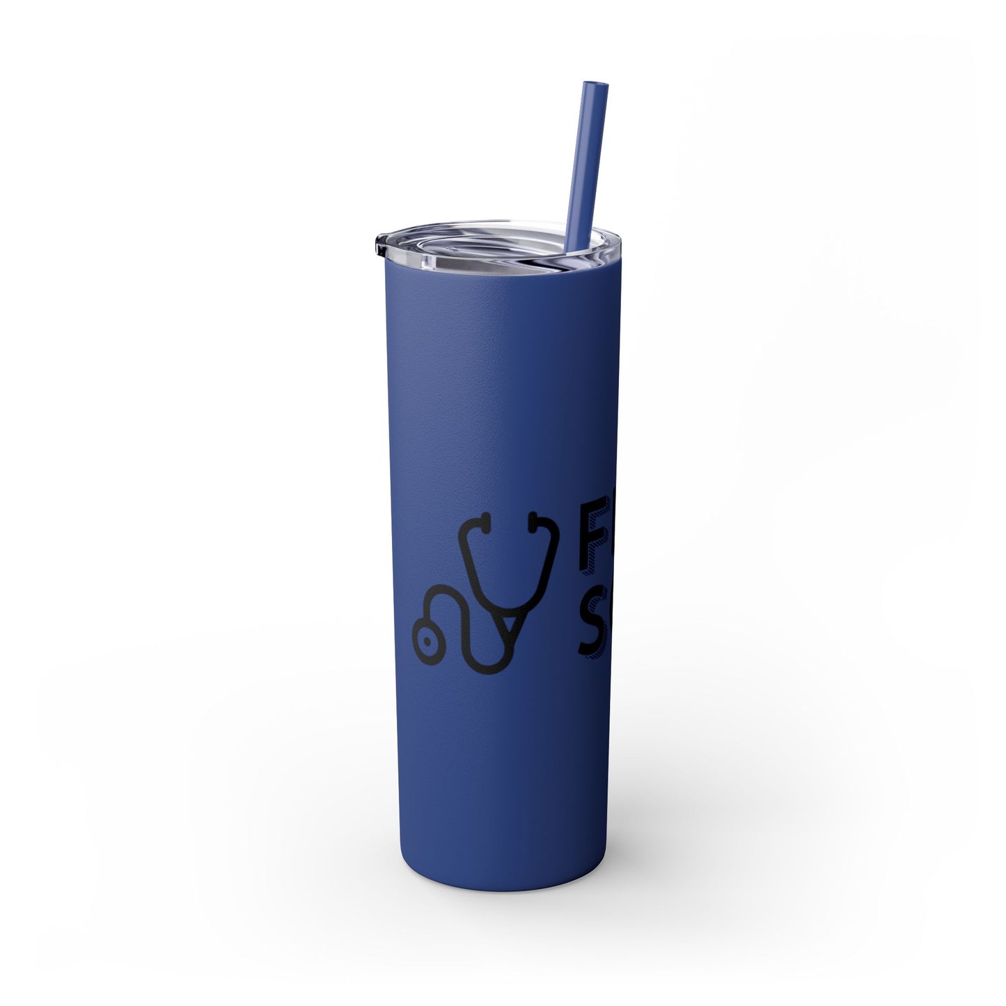 Flyscrubs Skinny Tumbler with Straw, 20oz