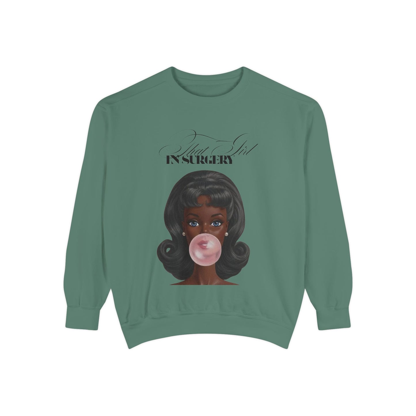 Bubblegum Babe Sweatshirt — Vintage “That Girl In Surgery ” Graphic