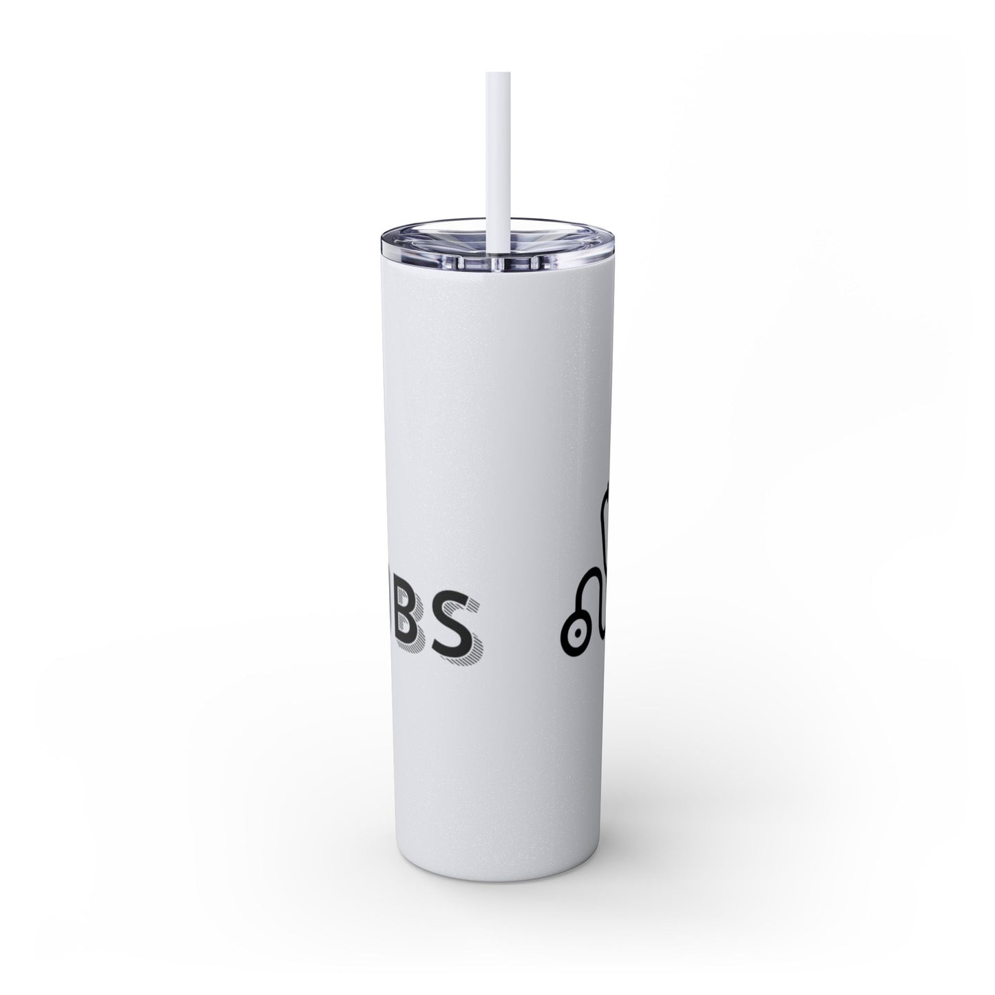 Flyscrubs Skinny Tumbler with Straw, 20oz