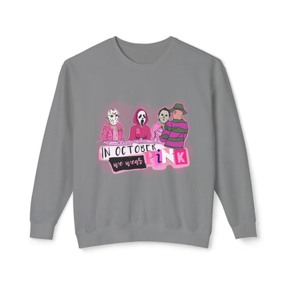 October Vibes Crewneck Sweatshirt, Unisex Fall Fashion, Breast Cancer Awareness, Halloween Gift, Cozy Casual Wear