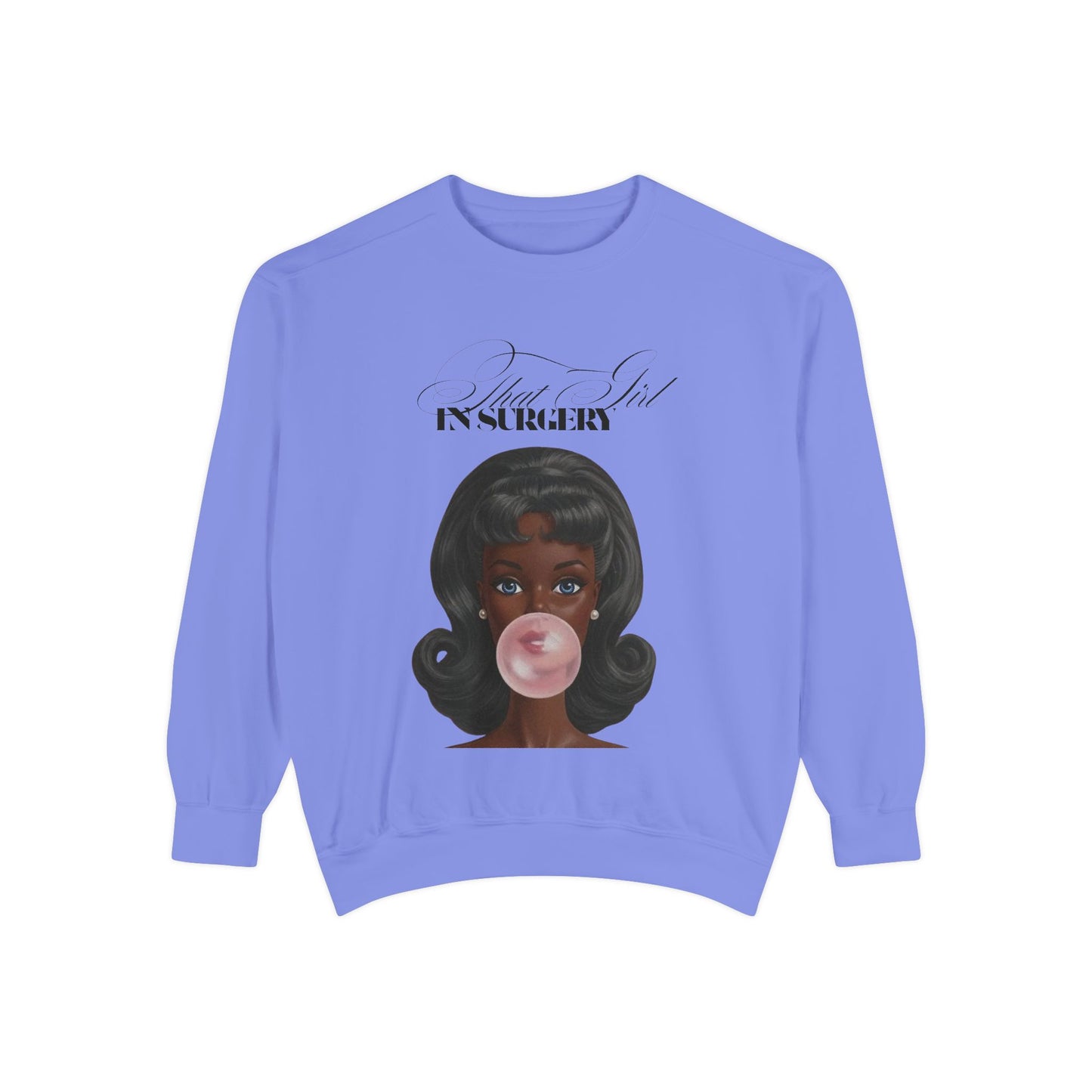 Bubblegum Babe Sweatshirt — Vintage “That Girl In Surgery ” Graphic