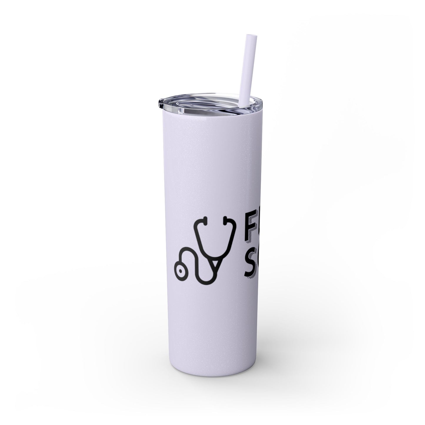 Flyscrubs Skinny Tumbler with Straw, 20oz