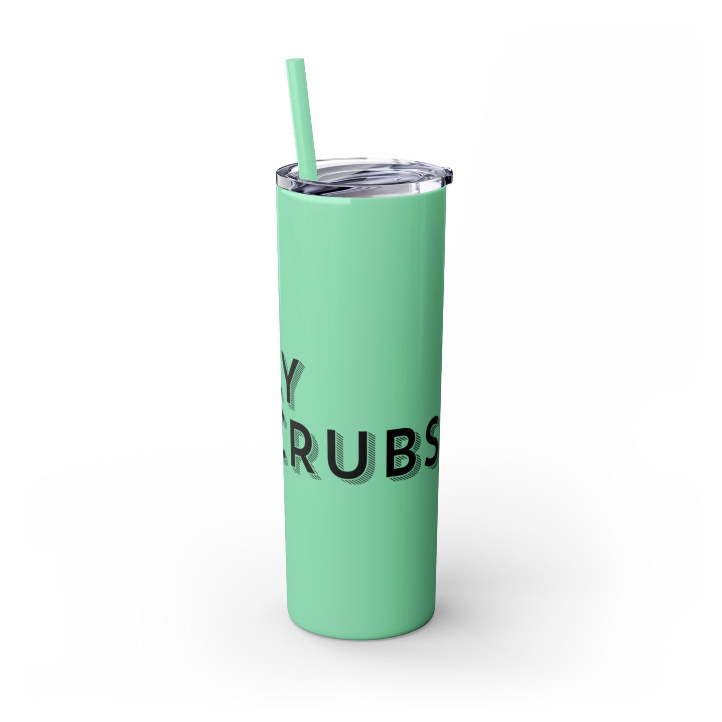 Flyscrubs Skinny Tumbler with Straw, 20oz