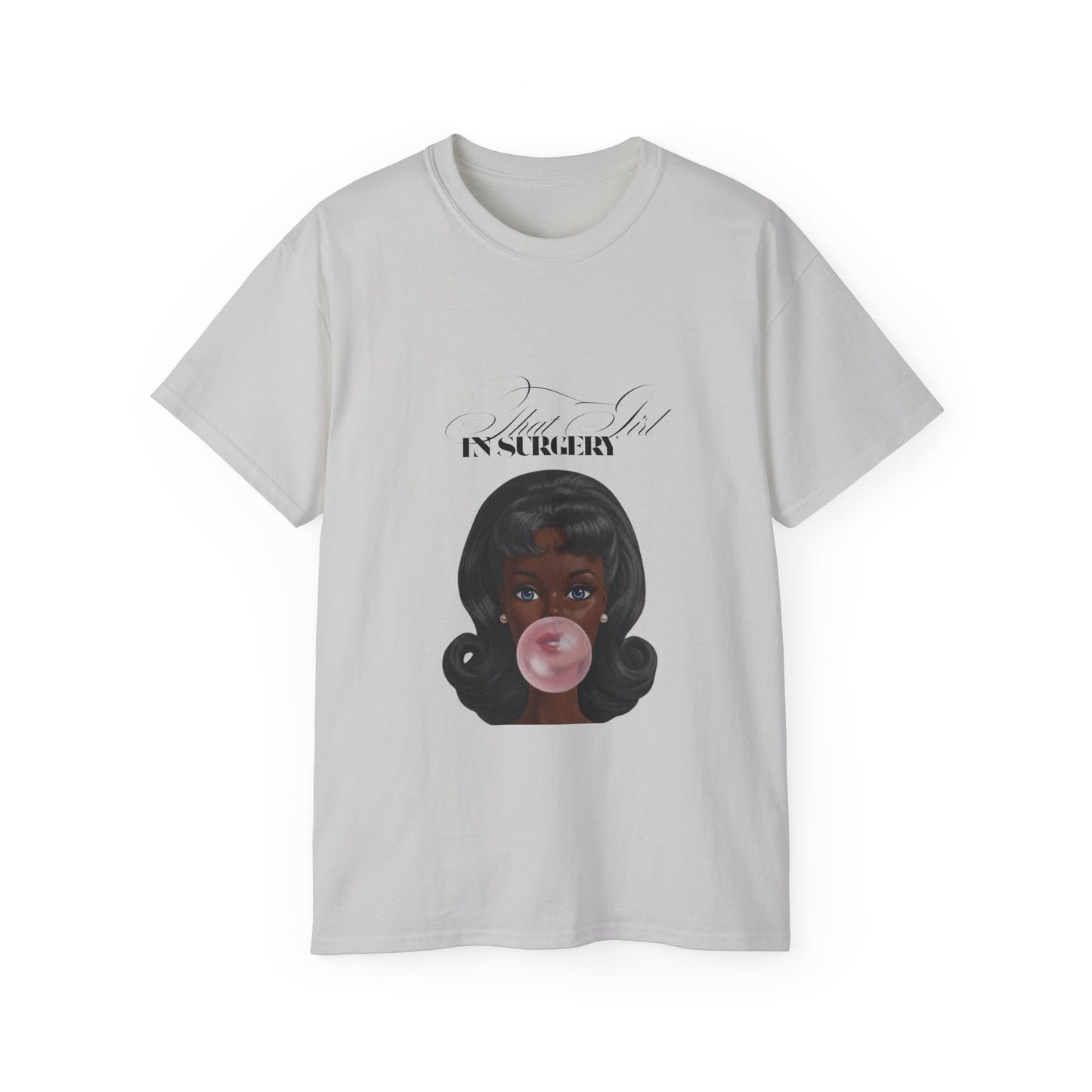Vintage Bubblegum Barbie Tee — "That Girl in Surgery" Graphic T-Shirt