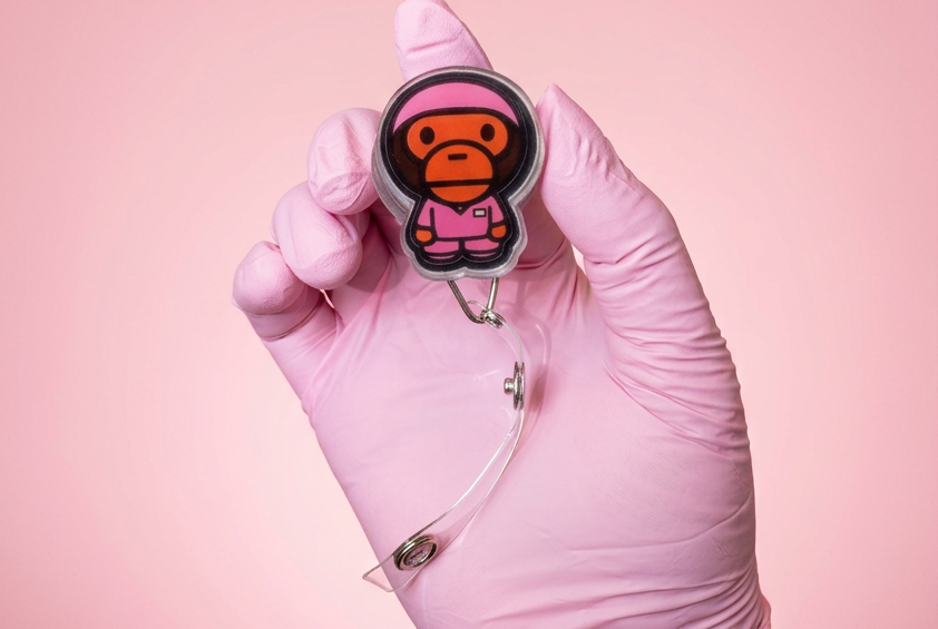 Bape in Pink Badge