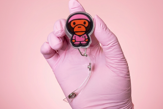 Bape in Pink Badge