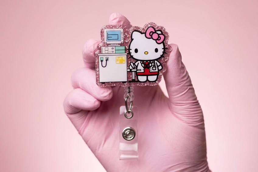 Ultrasound Kitty Badge